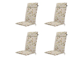 Madison - Tuintstoelkussen Hoge Rug Aria - Beige - 120x50x4cm - Set van 4