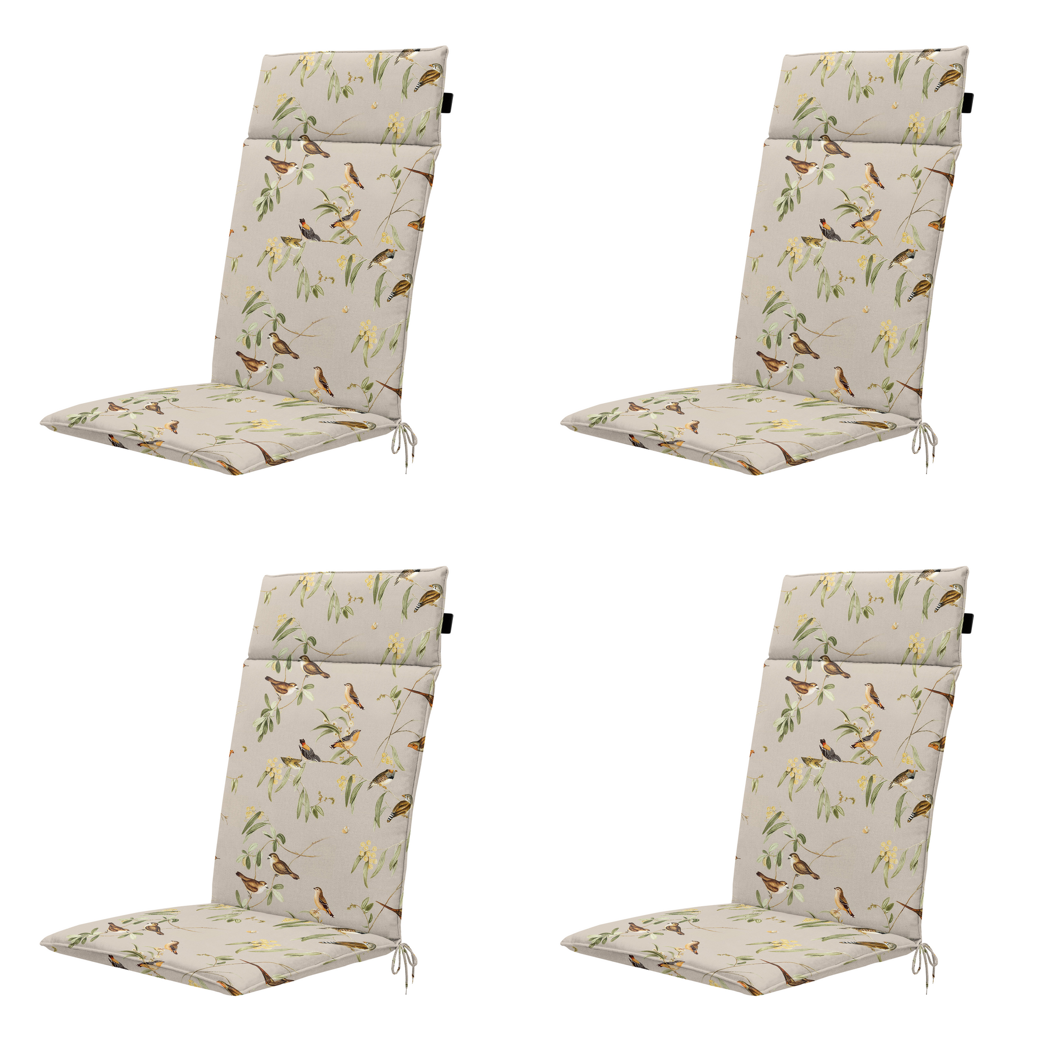 Madison - Tuintstoelkussen Hoge Rug Aria - Beige - 120x50x4cm - Set van 4