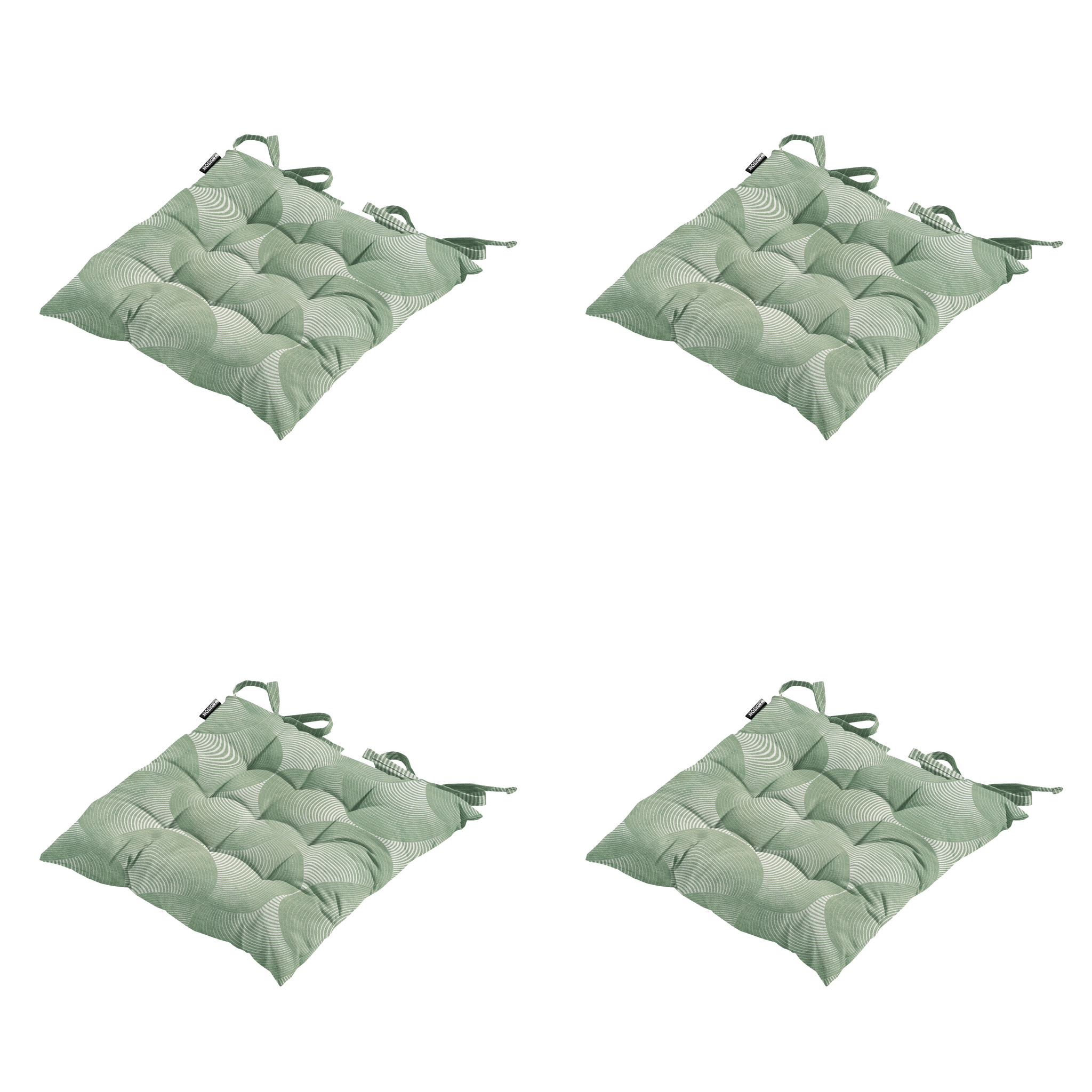 Madison - Zitkussen Napels - Groen - 46x46x8cm - Set van 4