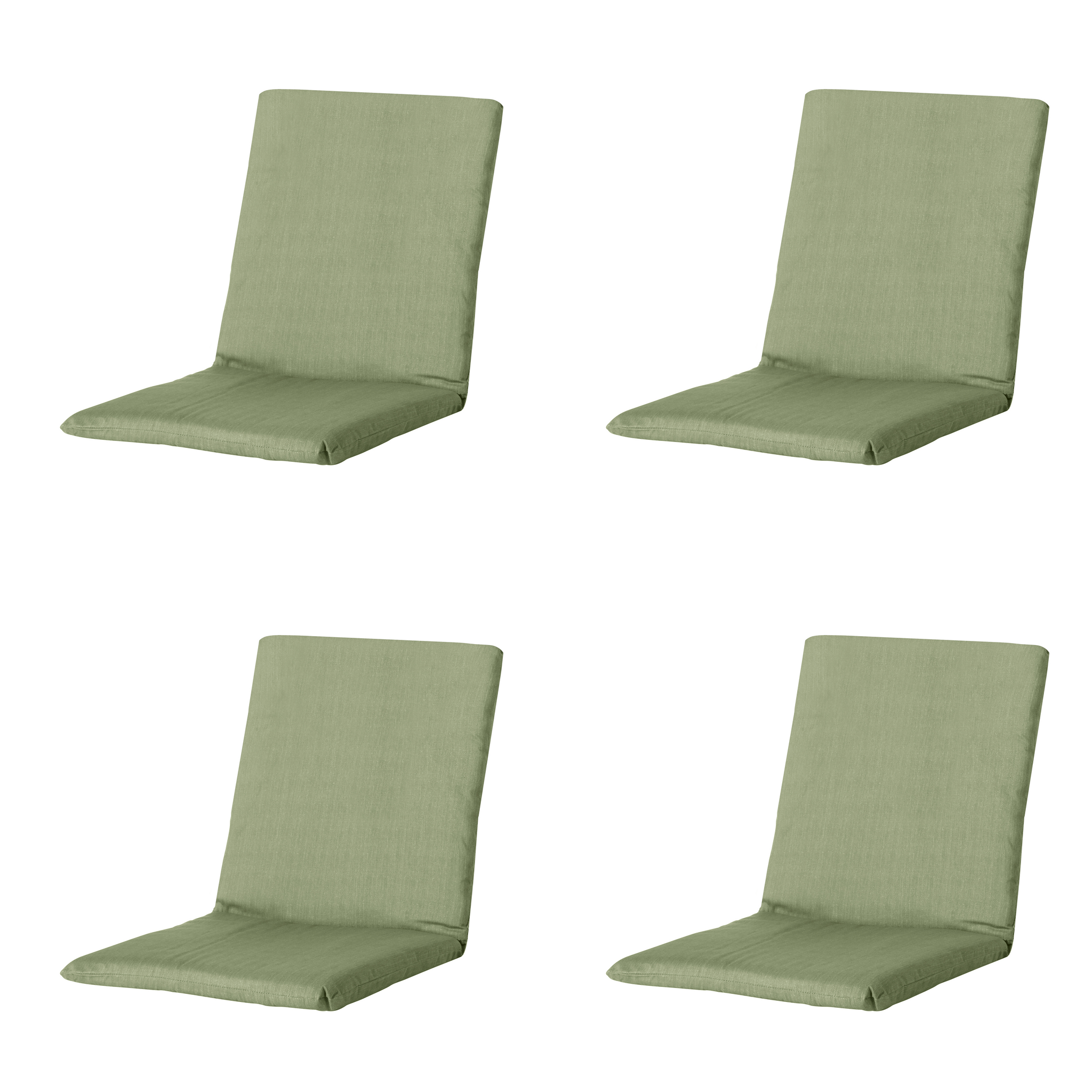 Madison - Stapelstoelkussen Basic - Groen - 97x49x3cm - Set van 4