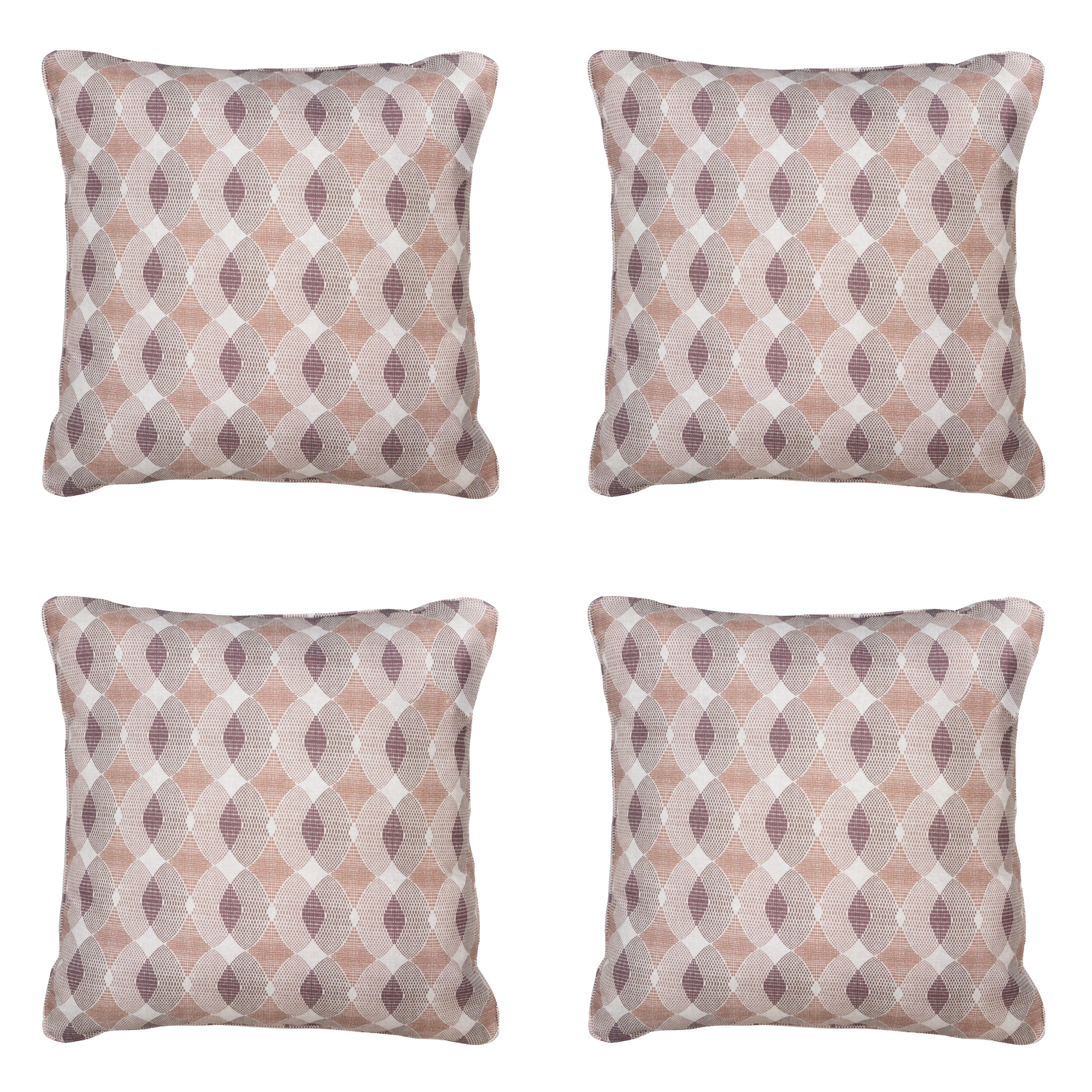 Madison - Sierkussen Rae - Bruin - 50x50x10cm - Set van 4