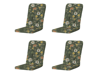 Madison - Tuintstoelkussen Hoge Rug Julliete - Multikleur - 110x48x6cm - Set van 4