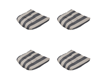 Madison - Zitkussen Amora - Grijs - 46x46x6cm - Set van 4