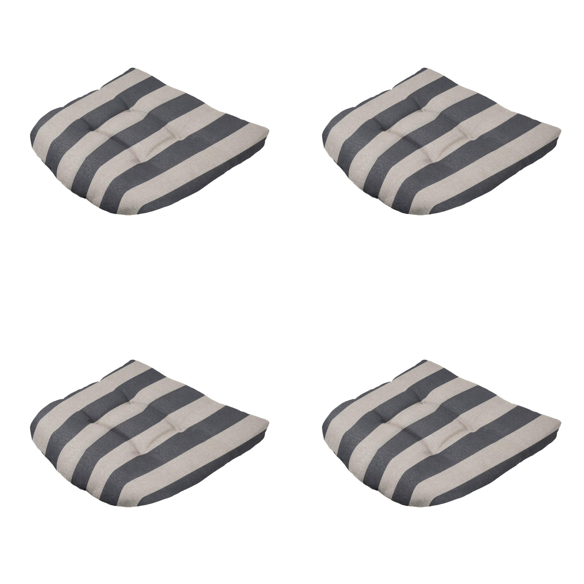 Madison - Zitkussen Amora - Grijs - 46x46x6cm - Set van 4