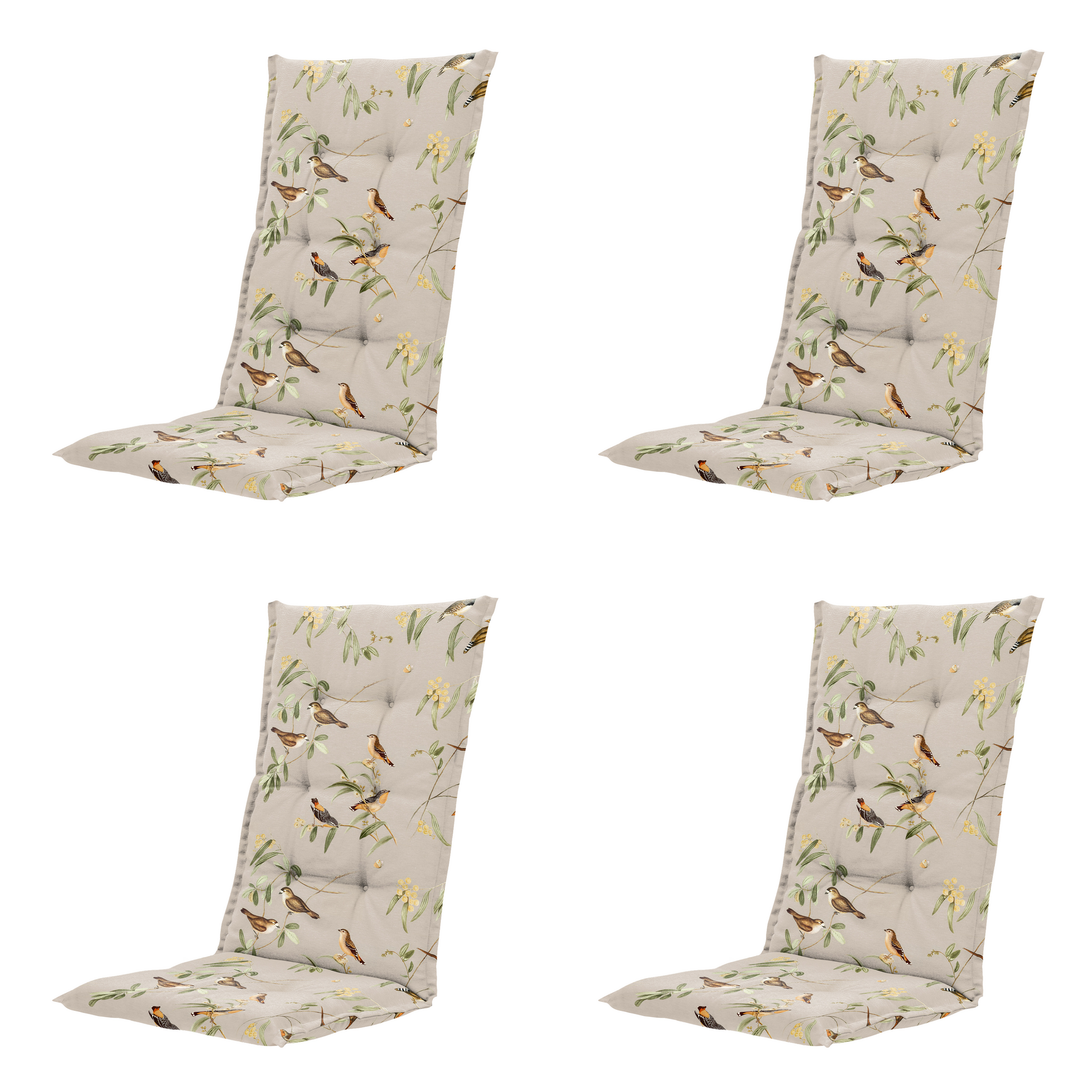 Aria - Kussen Gestikt hoge rug - Set van 4