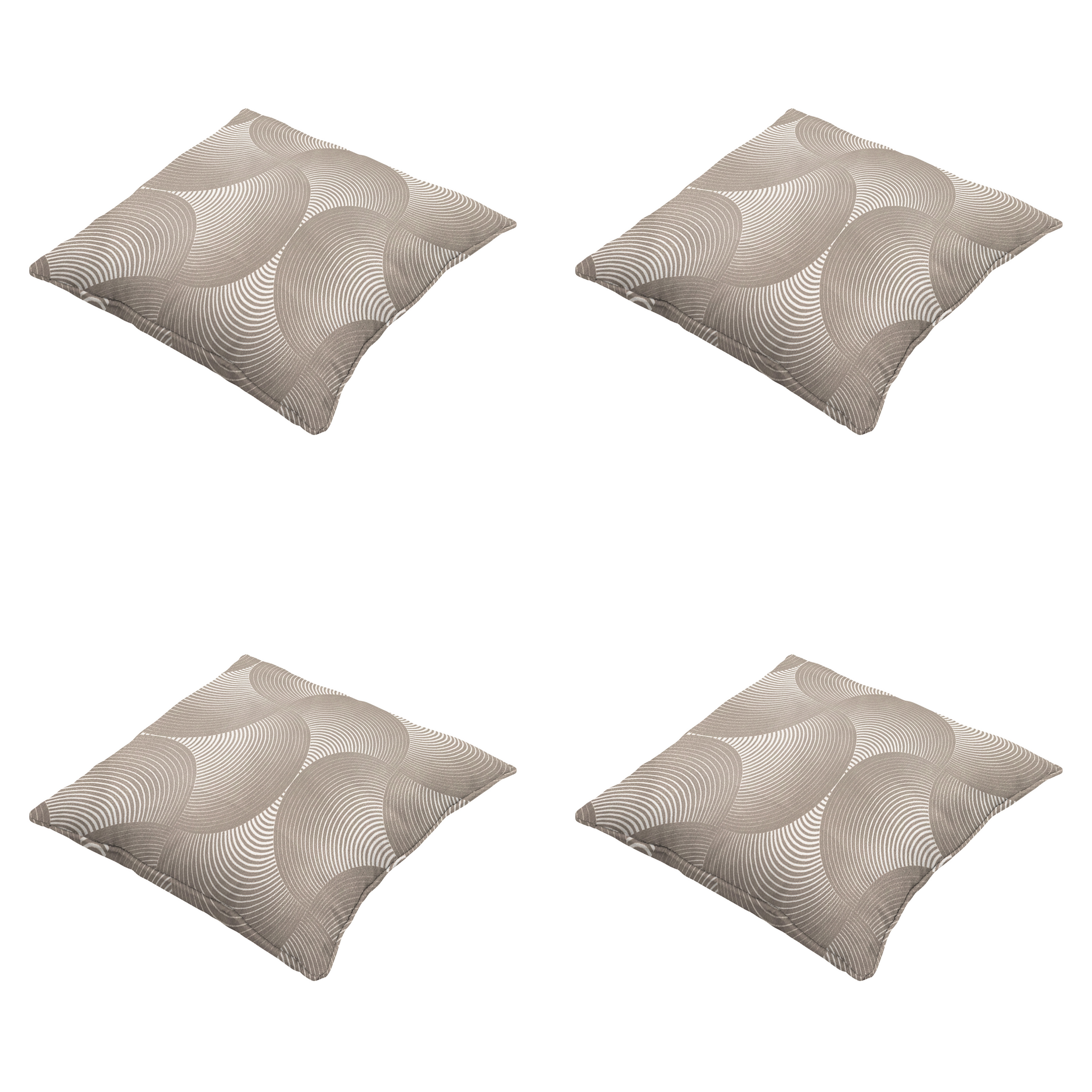 Madison - Sierkussen Napels - Taupe - 50x50x10cm - Set van 4