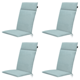 Madison - Tuintstoelkussen Hoge Rug Eco-line - Blauw - 120x50x4cm - Set van 4