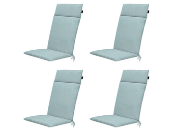 Madison - Tuintstoelkussen Hoge Rug Eco-line - Blauw - 120x50x4cm - Set van 4