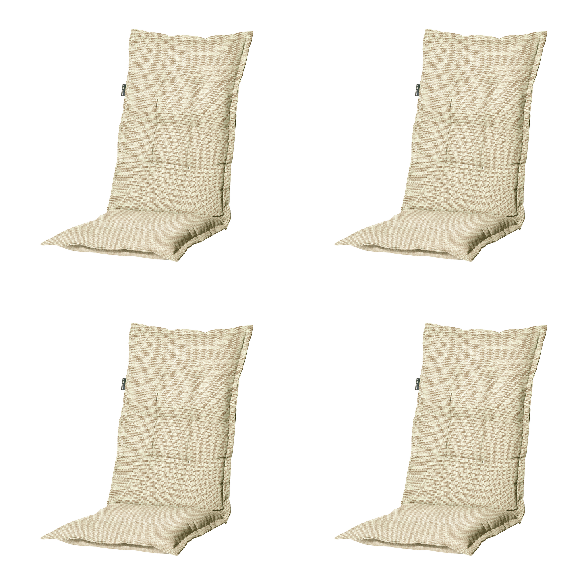 Madison - Kussen hoge rug Richmond - Beige - 123x50x6cm - Set van 4