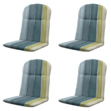 Madison - Kuipstoelkussen Hoge rug Nox - Mulitkleur - 96x45x3,5cm - Set van 4