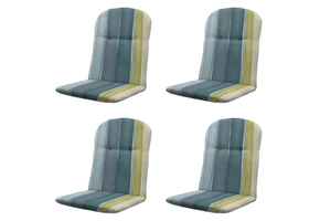 Nox - Kuipstoelkussen Hoge rug - Set van 4