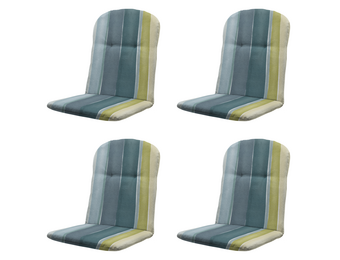 Madison - Kuipstoelkussen Hoge rug Nox - Mulitkleur - 96x45x3,5cm - Set van 4