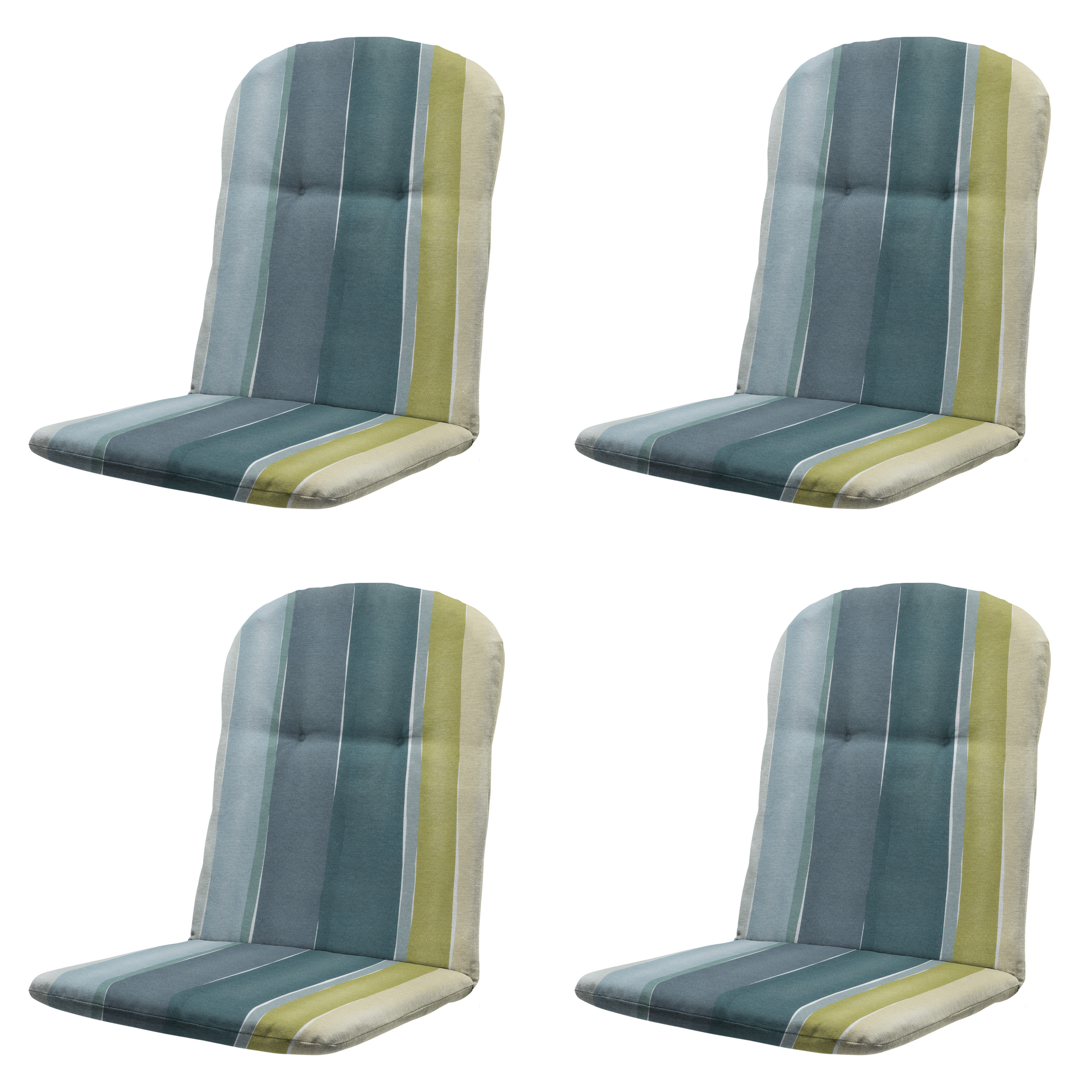 Nox - Kuipstoelkussen Hoge rug - Set van 4