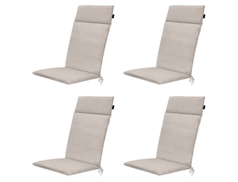 Madison - Tuintstoelkussen Hoge Rug Richmond - Beige - 120x50x4cm - Set van 4