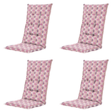 Madison - Kussen hoge rug Rae - Paars - 123x50x5cm - Set van 4