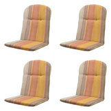 Madison - Kuipstoelkussen Hoge rug Nox - Mulitkleur - 96x45x3,5cm - Set van 4