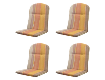 Madison - Kuipstoelkussen Hoge rug Nox - Mulitkleur - 96x45x3,5cm - Set van 4