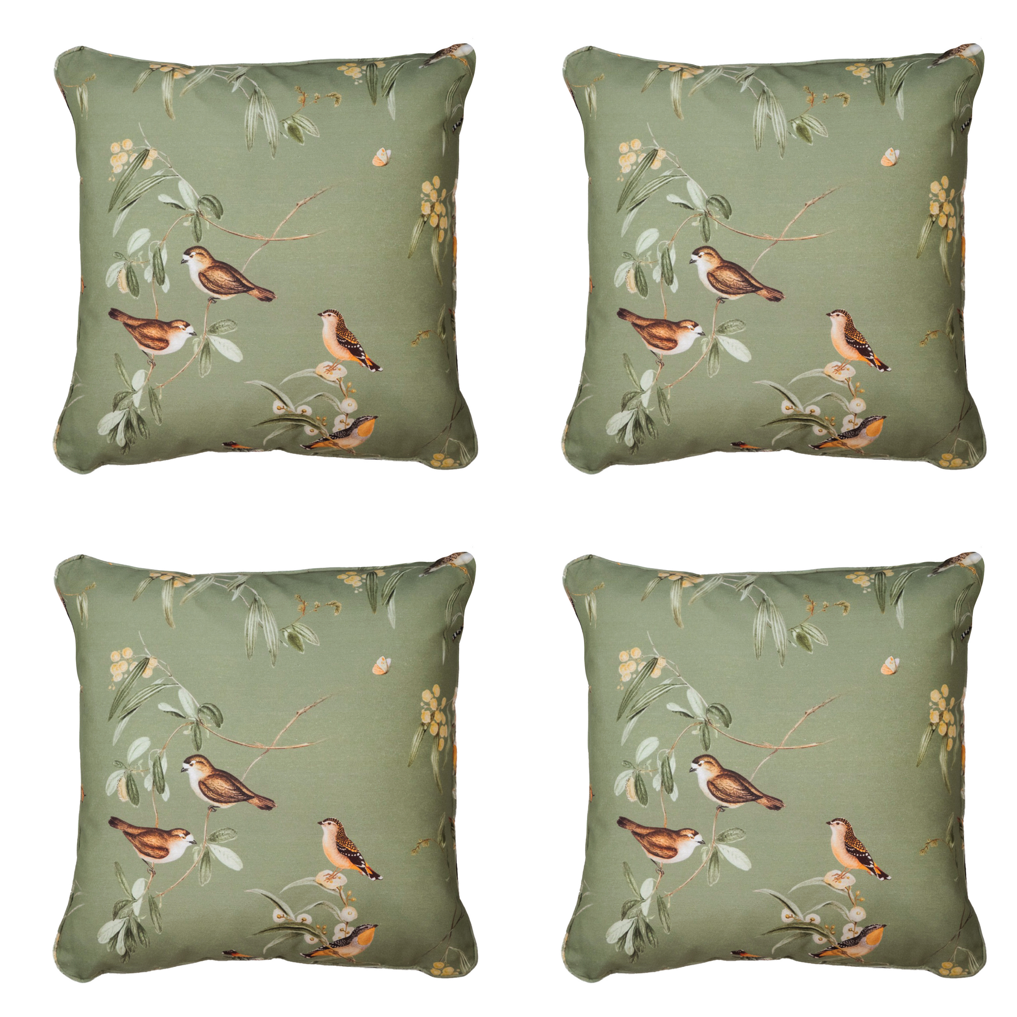 Madison - Sierkussen Aria - Groen - 50x50x10cm - Set van 4