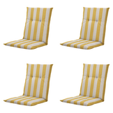 Madison - Kussen lage rug Amora - Geel - 105x50x6cm - Set van 4