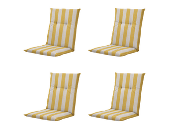 Madison - Kussen lage rug Amora - Geel - 105x50x6cm - Set van 4