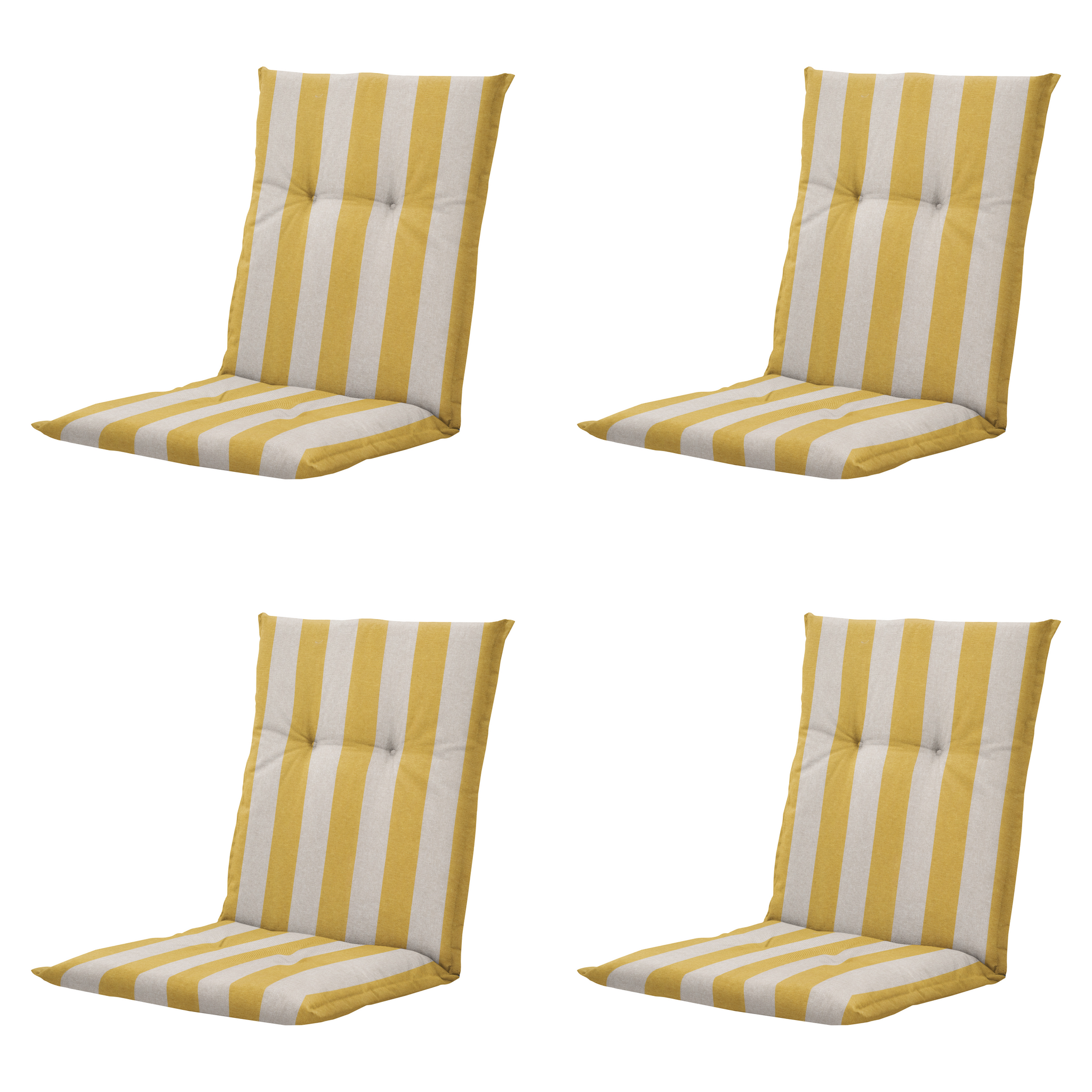 Madison - Kussen lage rug Amora - Geel - 105x50x6cm - Set van 4
