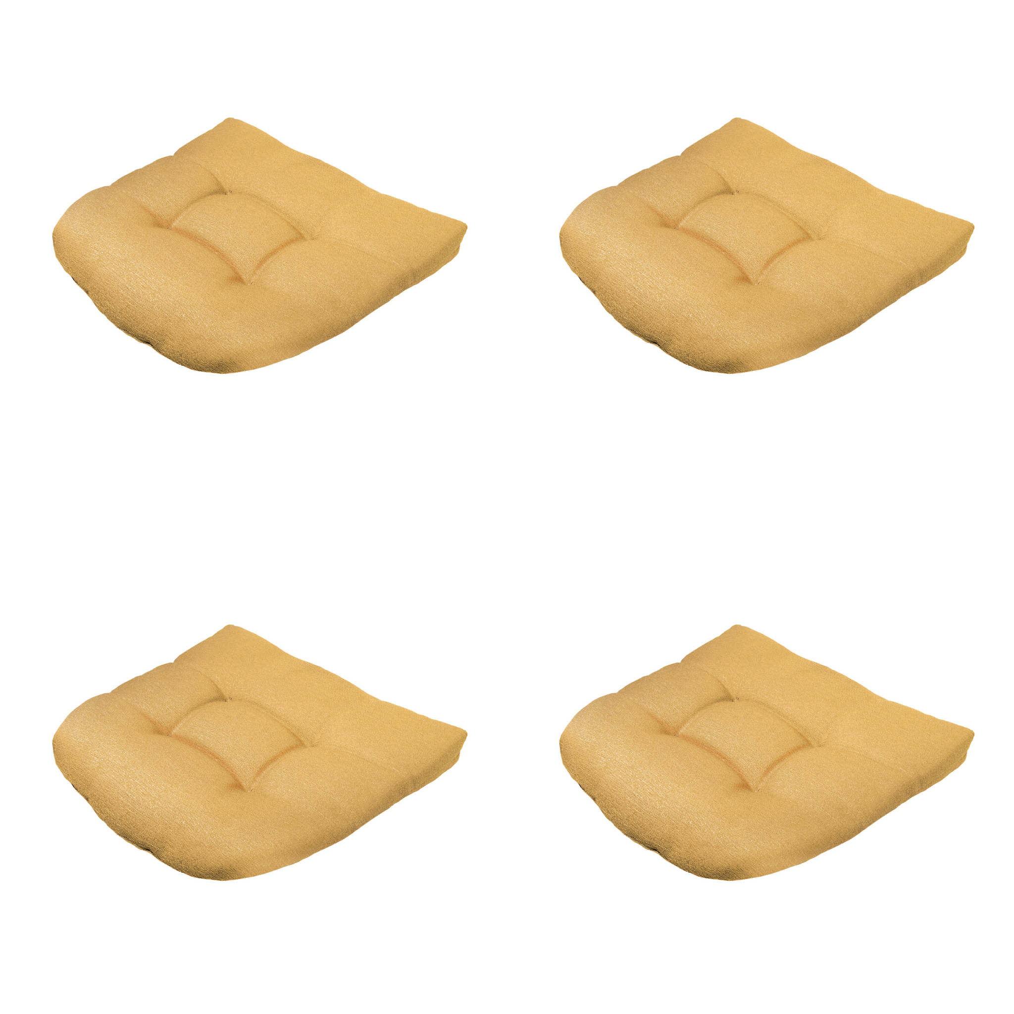 Madison - Zitkussen Napels - Geel - 46x46x6cm - Set van 4