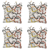 Wolken - Zitkussen Gestikt - Set van 4
