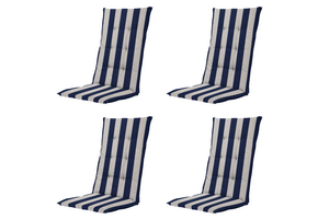 Madison - Kussen hoge rug Amora - Blauw - 123x50x5cm - Set van 4