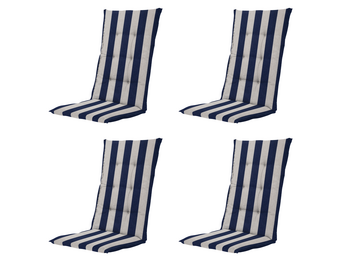 Madison - Kussen hoge rug Amora - Blauw - 123x50x5cm - Set van 4
