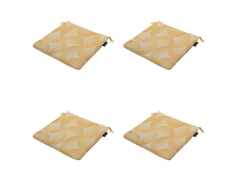 Madison - Zitkussen Napels - Geel - 40x40x4,5cm - Set van 4