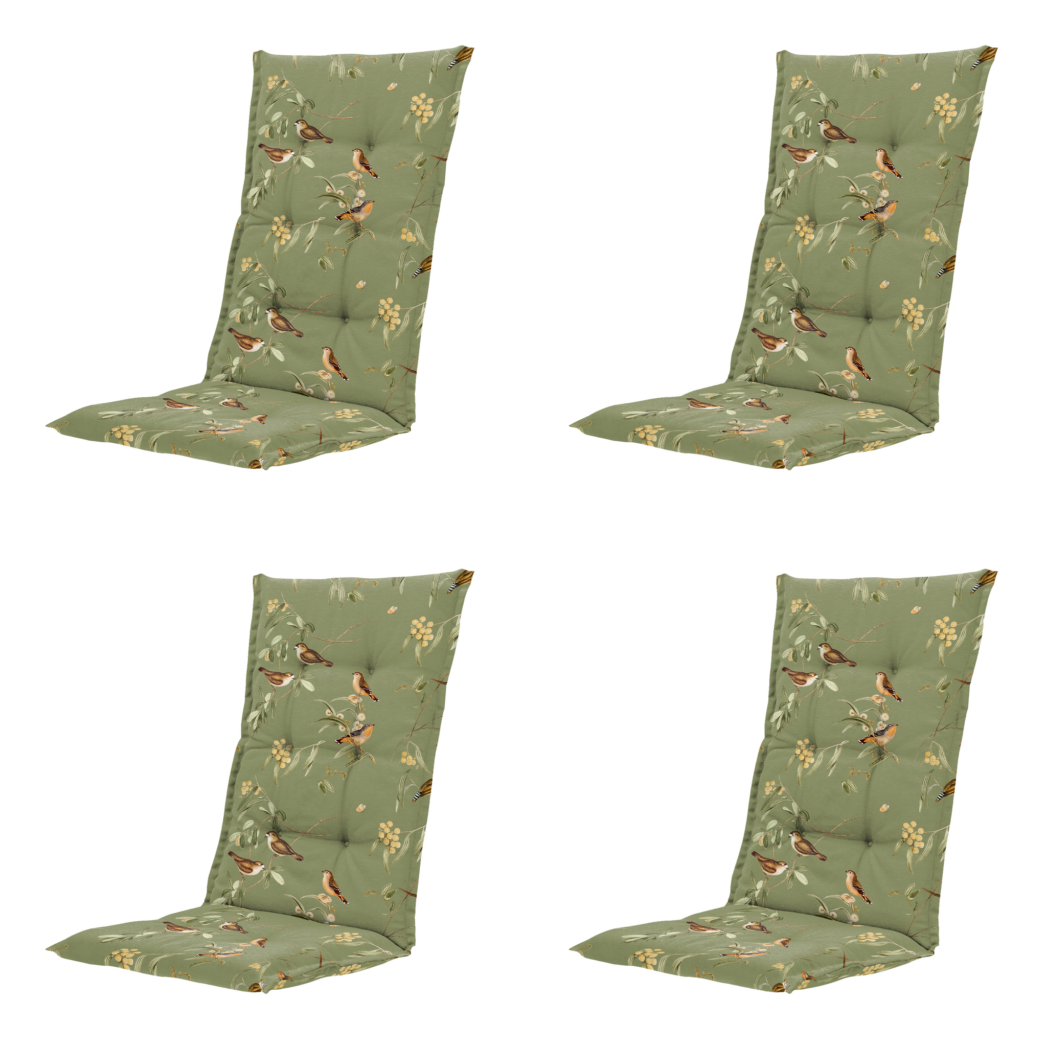 Madison - Kussen hoge rug Aria - Groen - 123x50x5cm - Set van 4