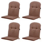 Madison - Kuipstoelkussen Hoge rug Panama - Bruin - 96x45x3,5cm - Set van 4