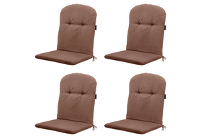 Madison - Kuipstoelkussen Hoge rug Panama - Bruin - 96x45x3,5cm - Set van 4