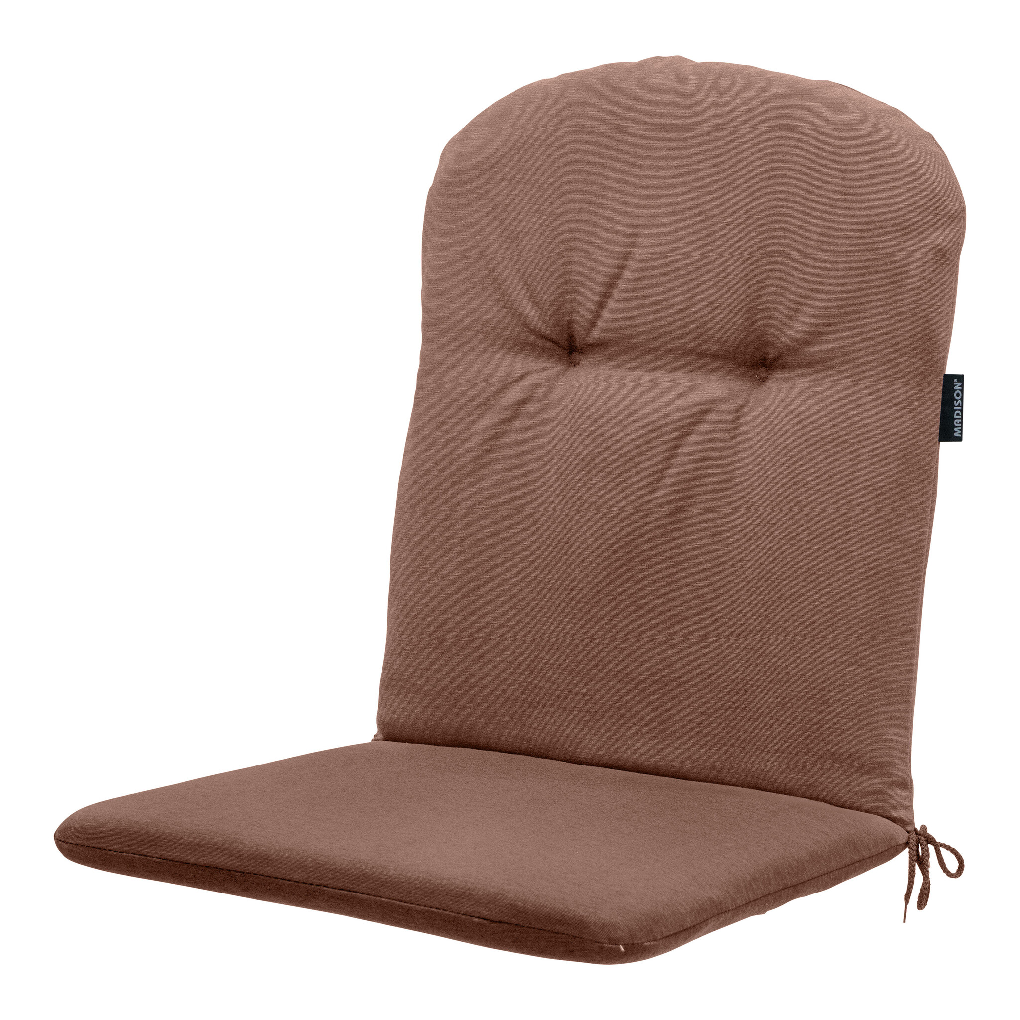 Madison - Kuipstoelkussen Hoge rug Panama - Bruin - 96x45x3,5cm - Set van 4