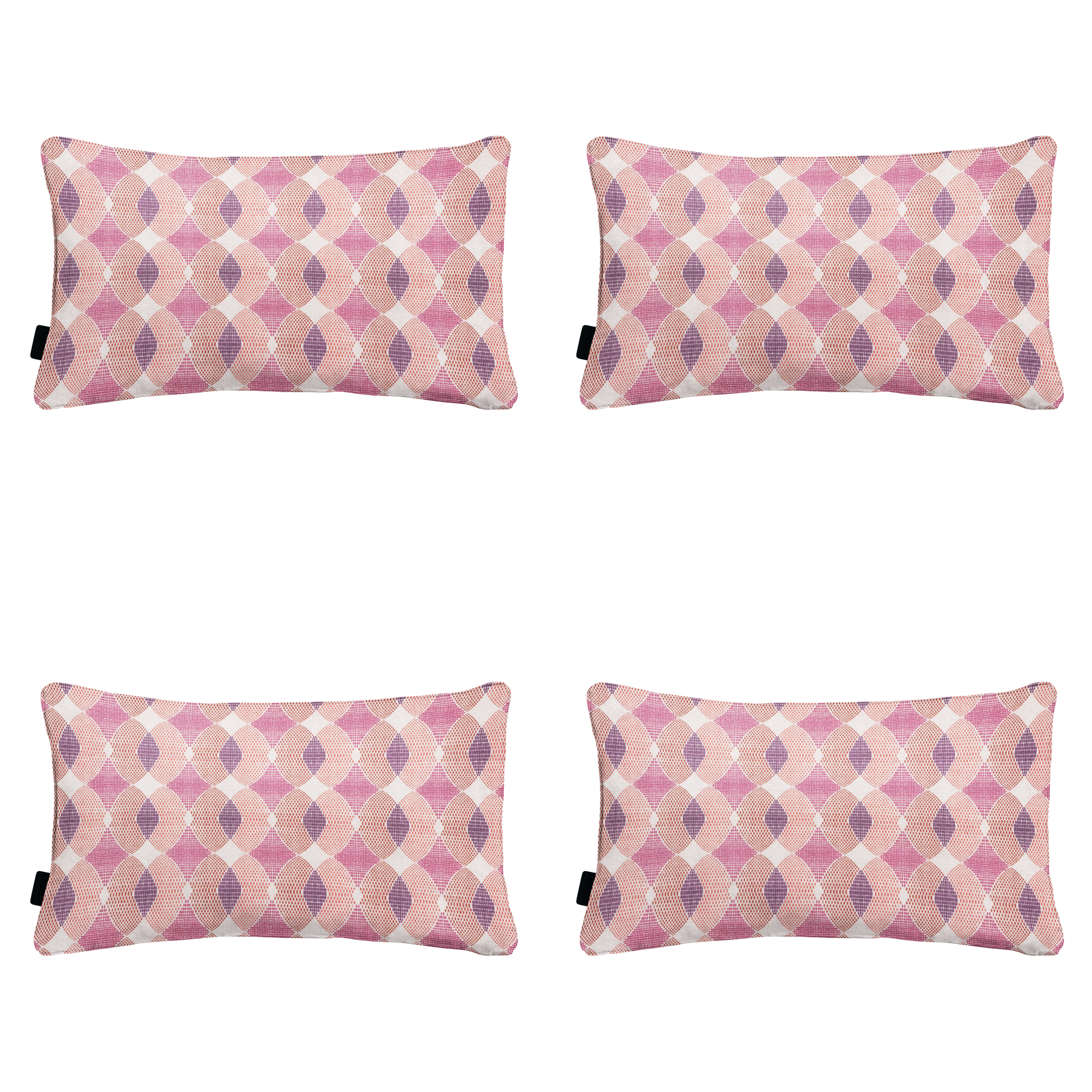Madison - Sierkussen Rae - Paars - 30x50x10cm - Set van 4