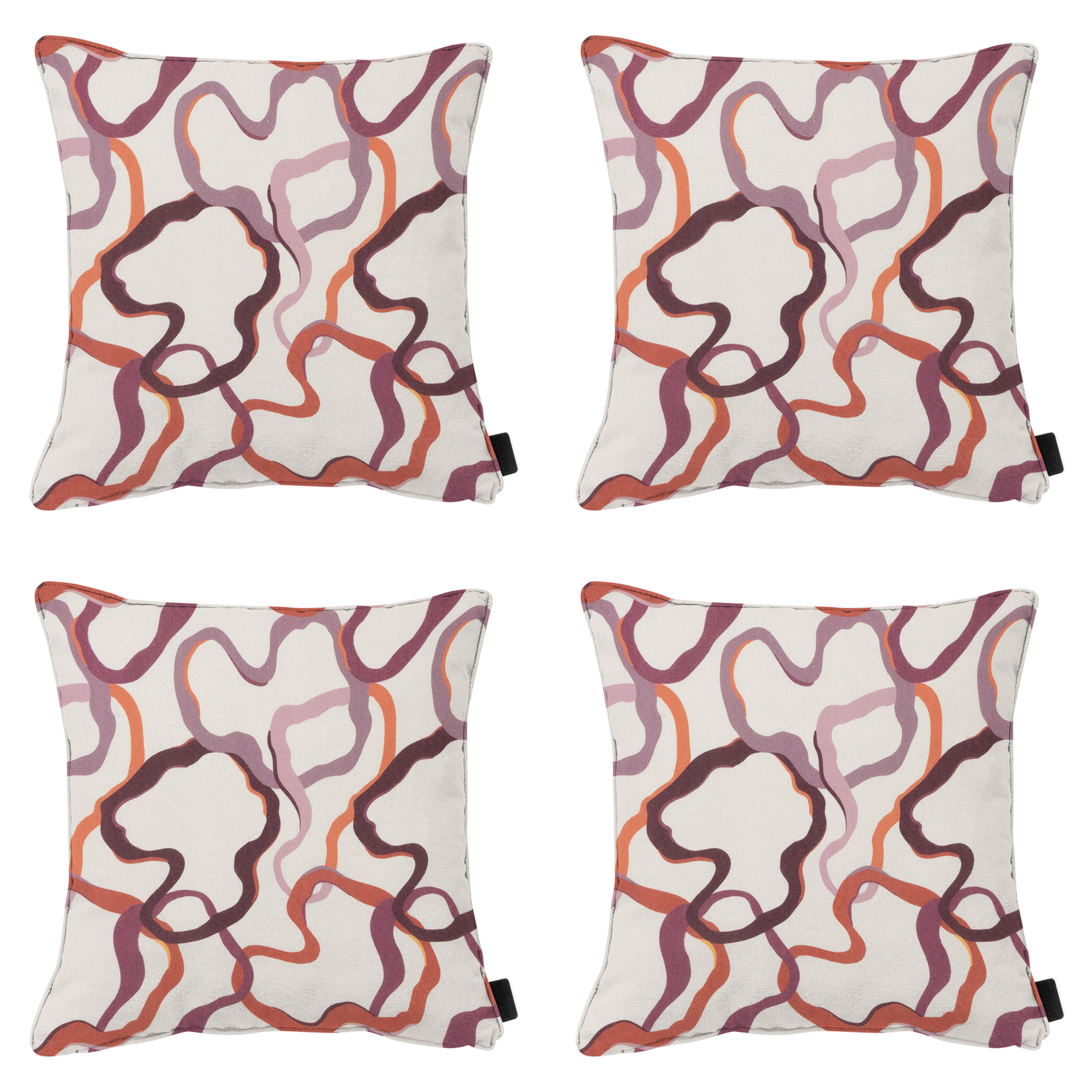 Madison - Sierkussen Blaze - Multikleur - 50x50x10cm - Set van 4