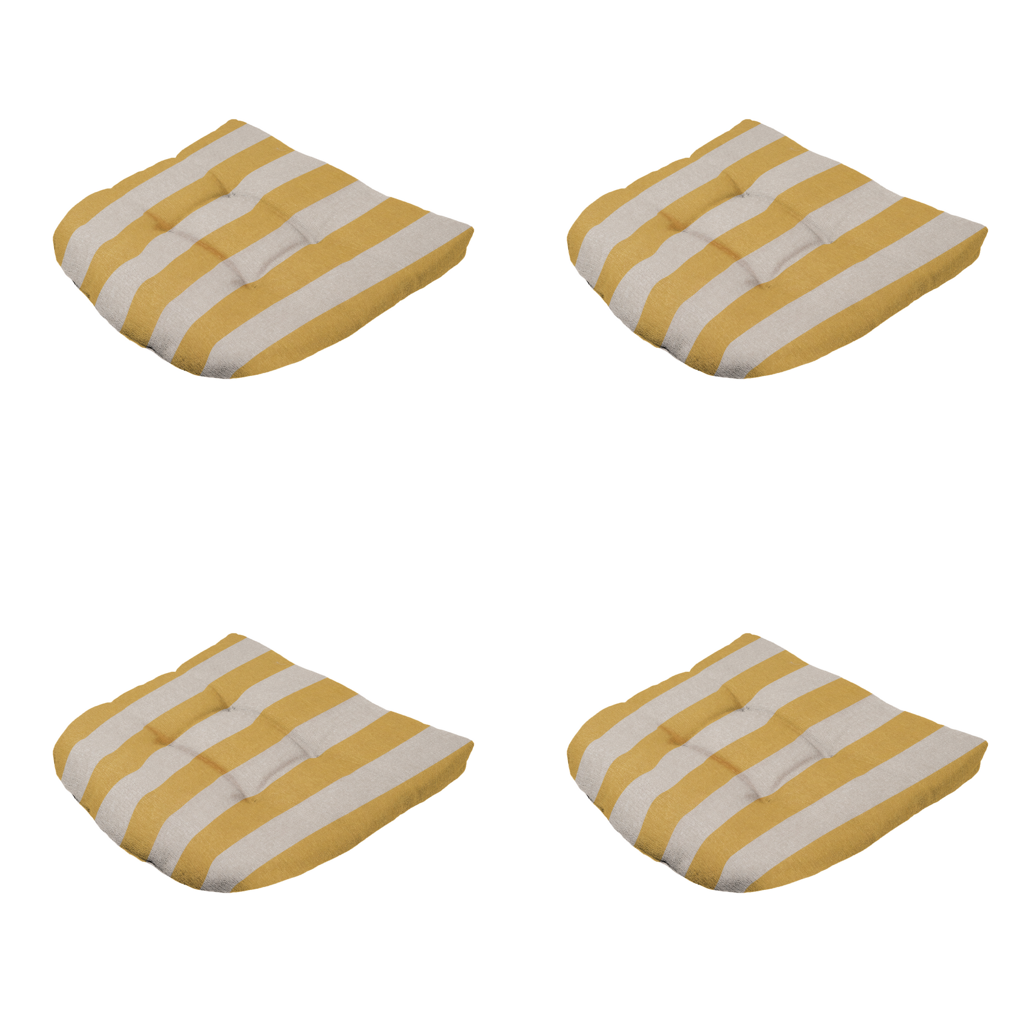 Madison - Zitkussen Amora - Geel - 46x46x6cm - Set van 4