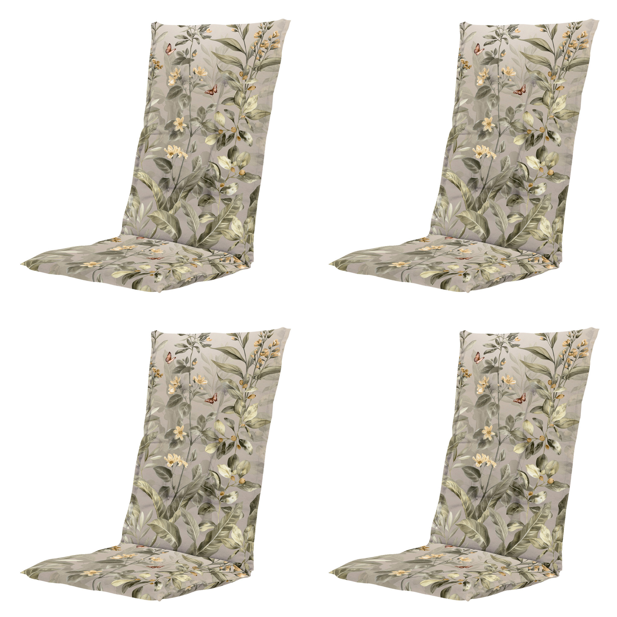 Elisa - Kussen hoge rug Gestikt - Set van 4
