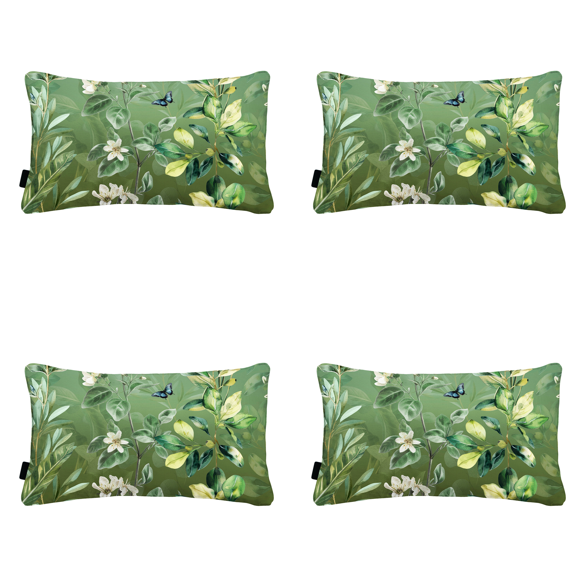 Madison - Sierkussen Elisa - Groen - 30x50x10cm - Set van 4