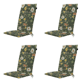 Madison - Tuintstoelkussen Hoge Rug Julliete - Multikleur - 120x50x4cm - Set van 4