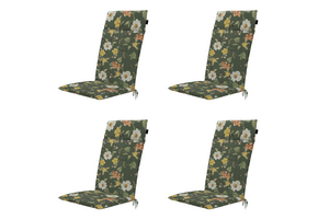 Julliete - Tuinstoelkussen Hoge Rug - Set van 4