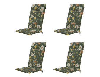 Madison - Tuintstoelkussen Hoge Rug Julliete - Multikleur - 120x50x4cm - Set van 4