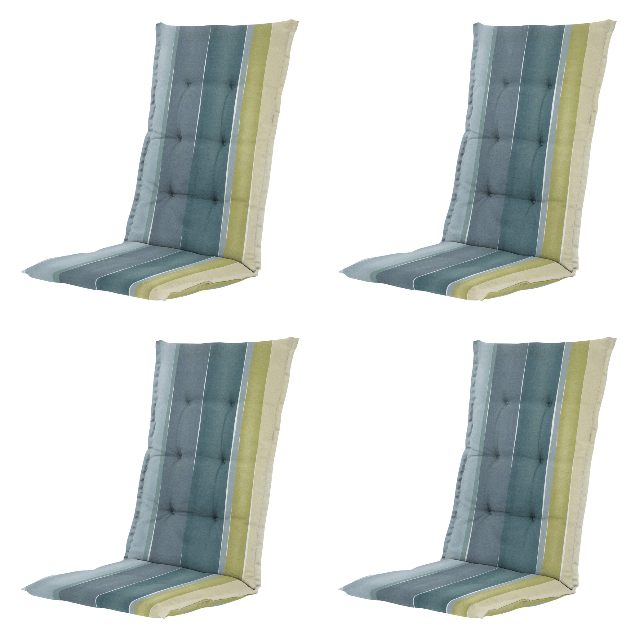 Madison - Kussen hoge rug Nox - Mulitkleur - 123x50x5cm - Set van 4