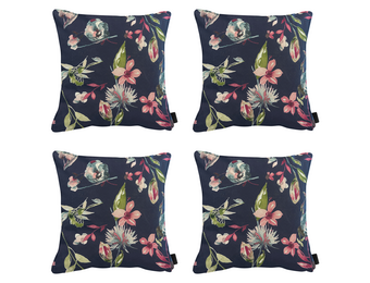 Madison - Sierkussen Cato - Blauw - 50x50x10cm - Set van 4