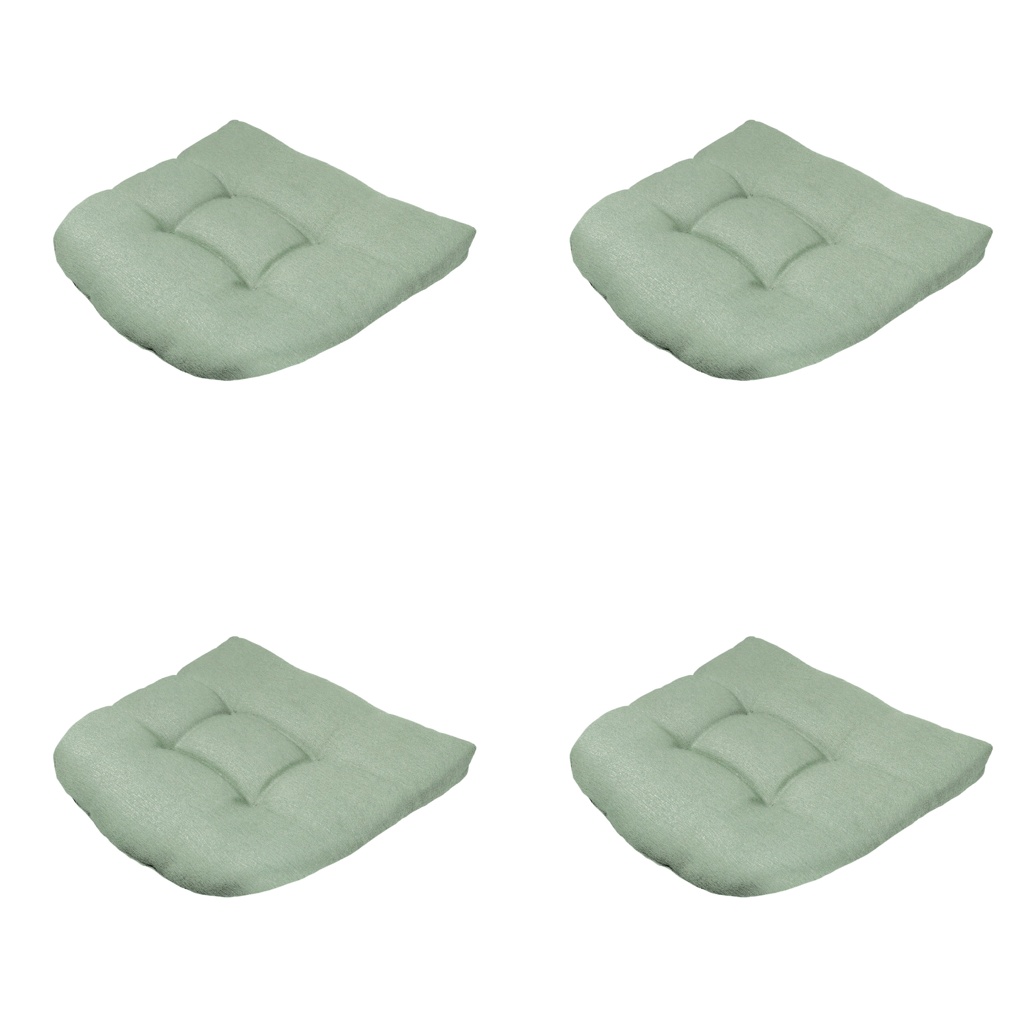 Madison - Zitkussen Napels - Groen - 46x46x6cm - Set van 4