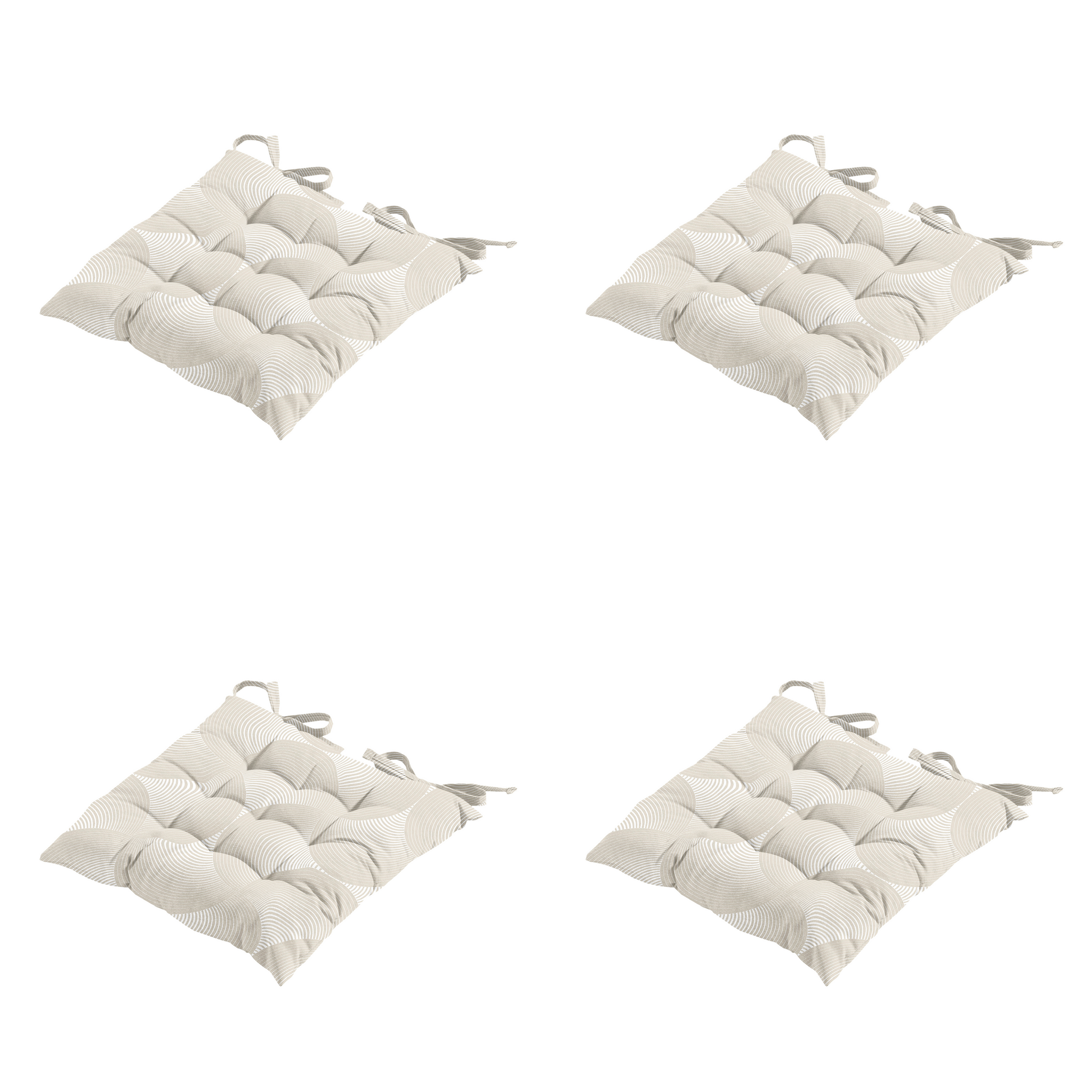 Madison - Zitkussen Napels - Beige - 46x46x8cm - Set van 4
