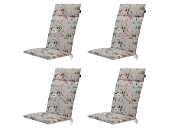 Madison - Tuintstoelkussen Hoge Rug Julliete - Multikleur - 120x50x4cm - Set van 4