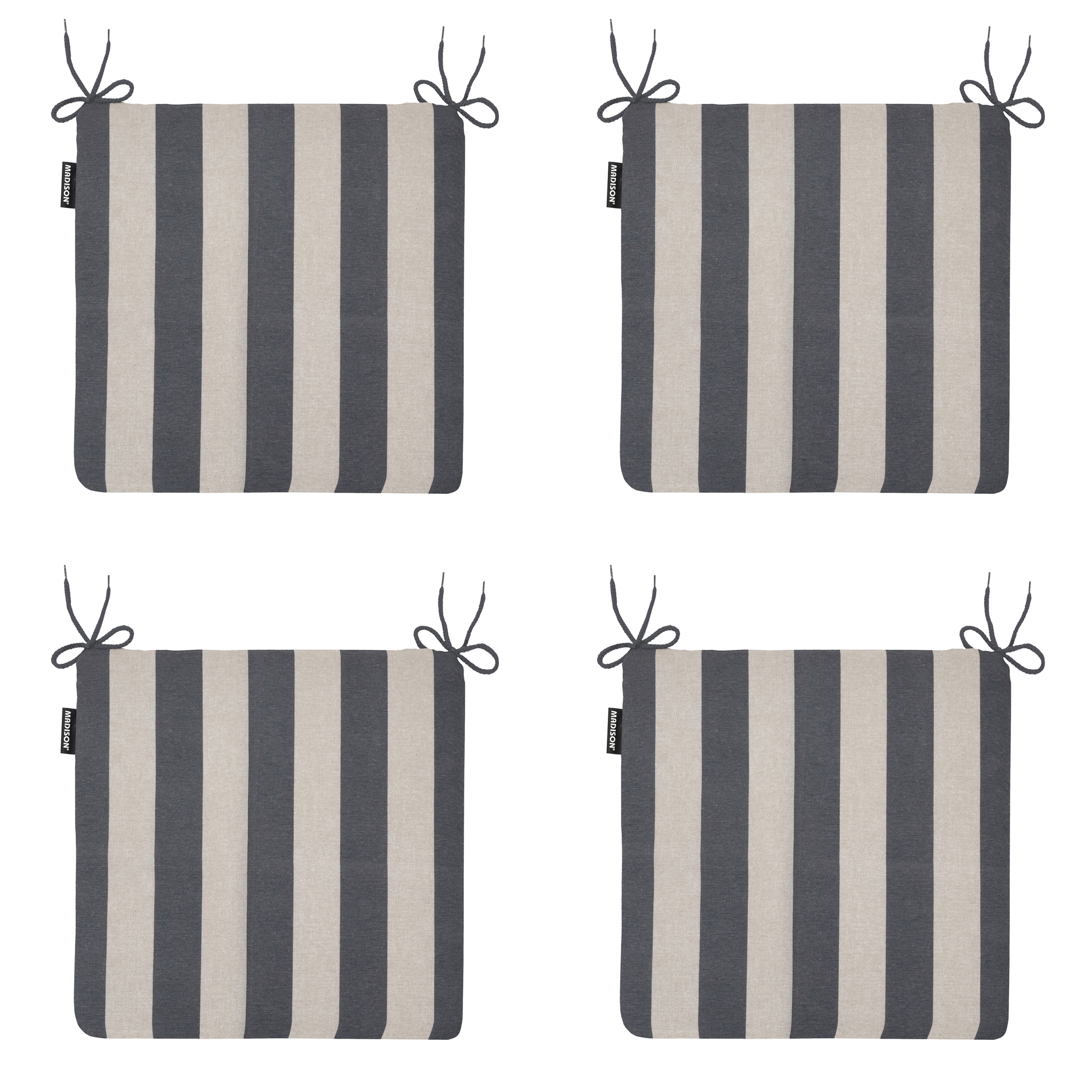 Madison - Zitkussen Amora - Grijs - 40x40x4,5cm - Set van 4