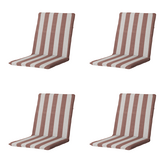 Madison - Stapelstoelkussen Amora - Bruin - 97x49x5cm - Set van 4
