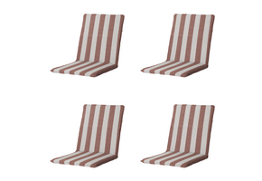 Madison - Stapelstoelkussen Amora - Bruin - 97x49x5cm - Set van 4